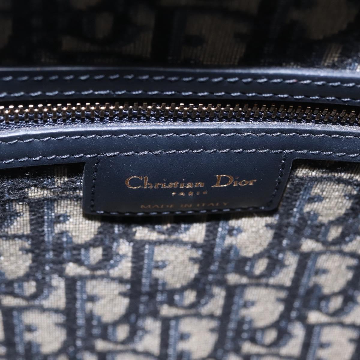 Christian Dior Book Tote Hand Bag Rattan 2way Beige Gold Auth 211782M
