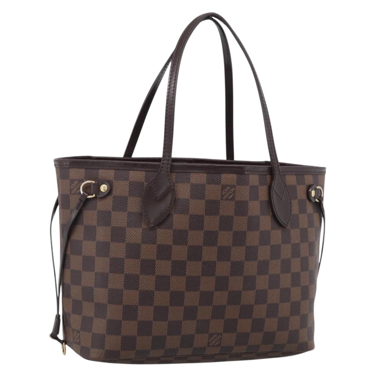 LOUIS VUITTON Damier Ebene Neverfull PM Tote Bag N51109 LV Auth 211804V