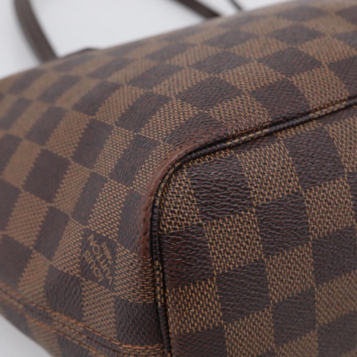 LOUIS VUITTON Damier Ebene Neverfull PM Tote Bag N51109 LV Auth 211804V