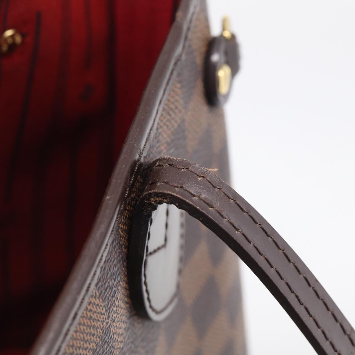 LOUIS VUITTON Damier Ebene Neverfull PM Tote Bag N51109 LV Auth 211804V