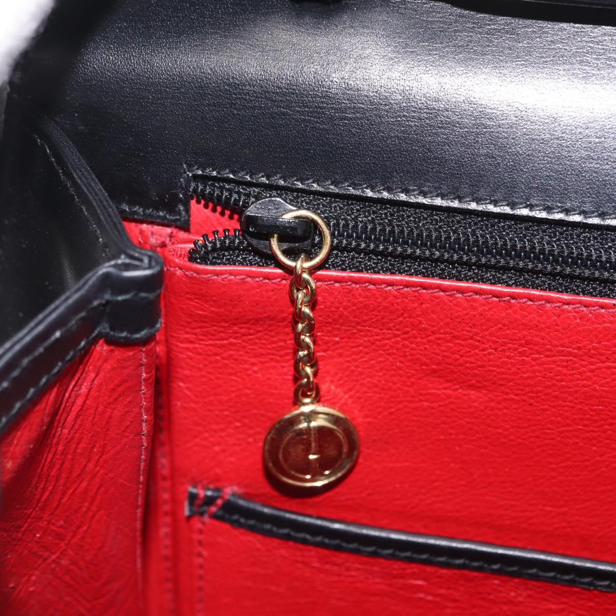 GUCCI Bamboo Hand Bag Leather 2way Black Black 000 01 0633 Auth 211807V