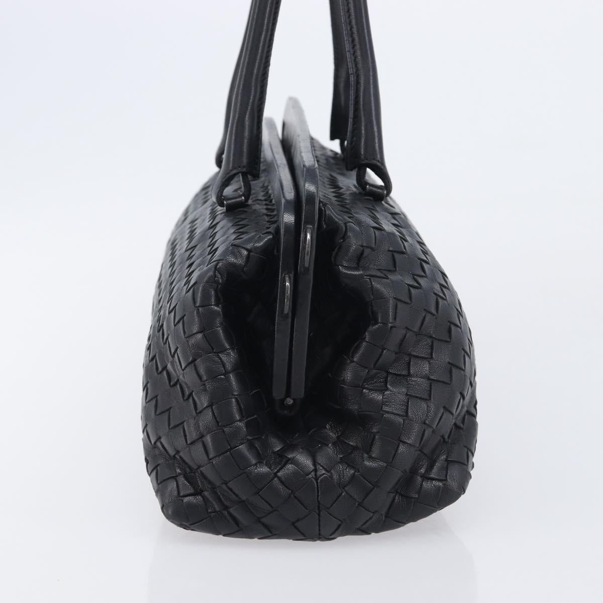 Bottega Veneta INTRECCIATO Shoulder Bag Leather Black 131670 Auth 211811M