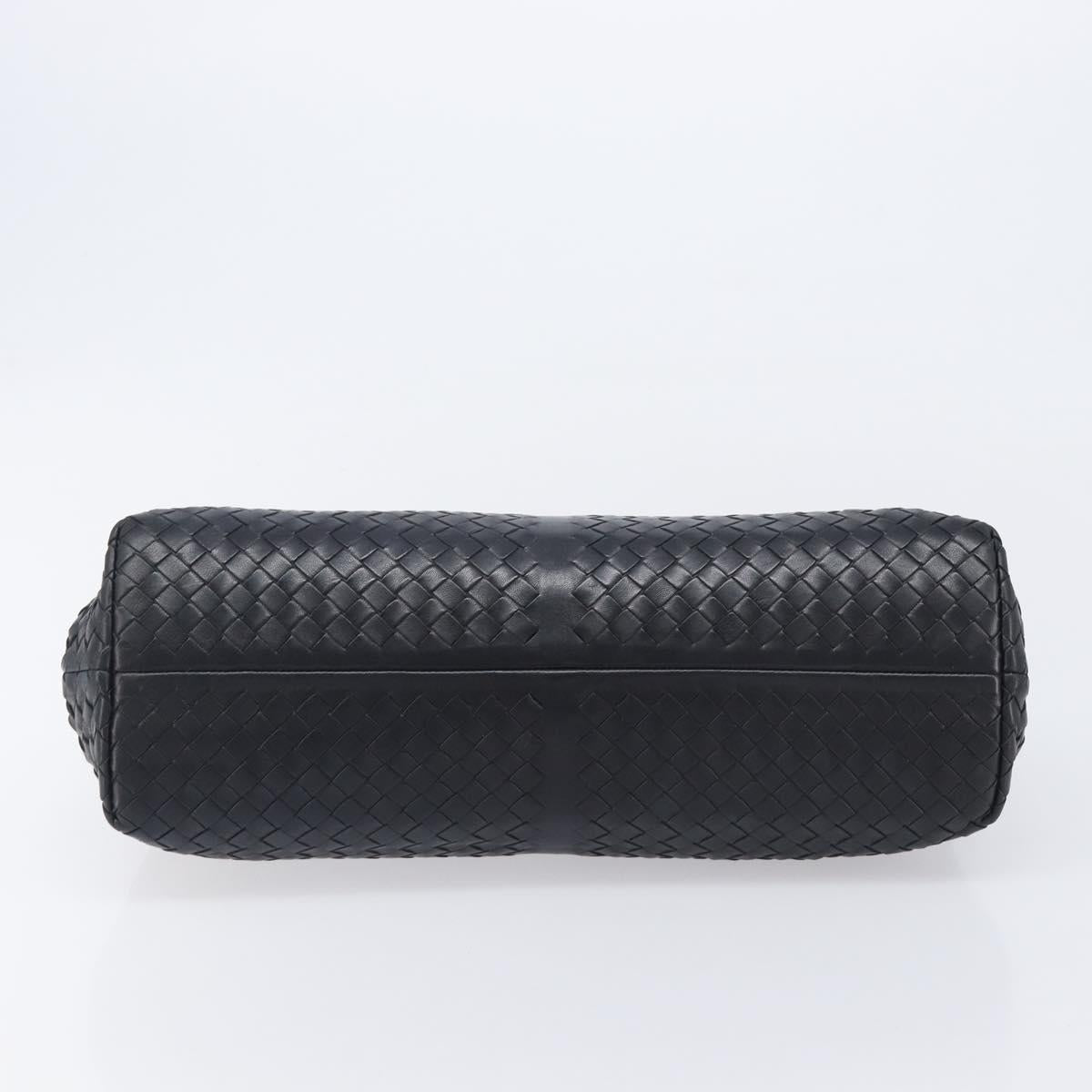 Bottega Veneta INTRECCIATO Shoulder Bag Leather Black 131670 Auth 211811M