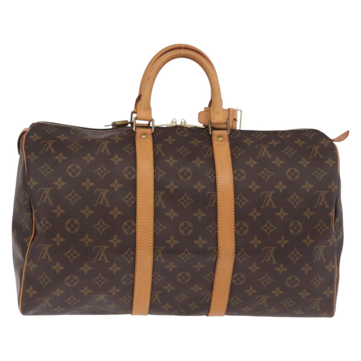 LOUIS VUITTON Monogram Keepall 45 Boston Bag M41428 LV Auth 211813V