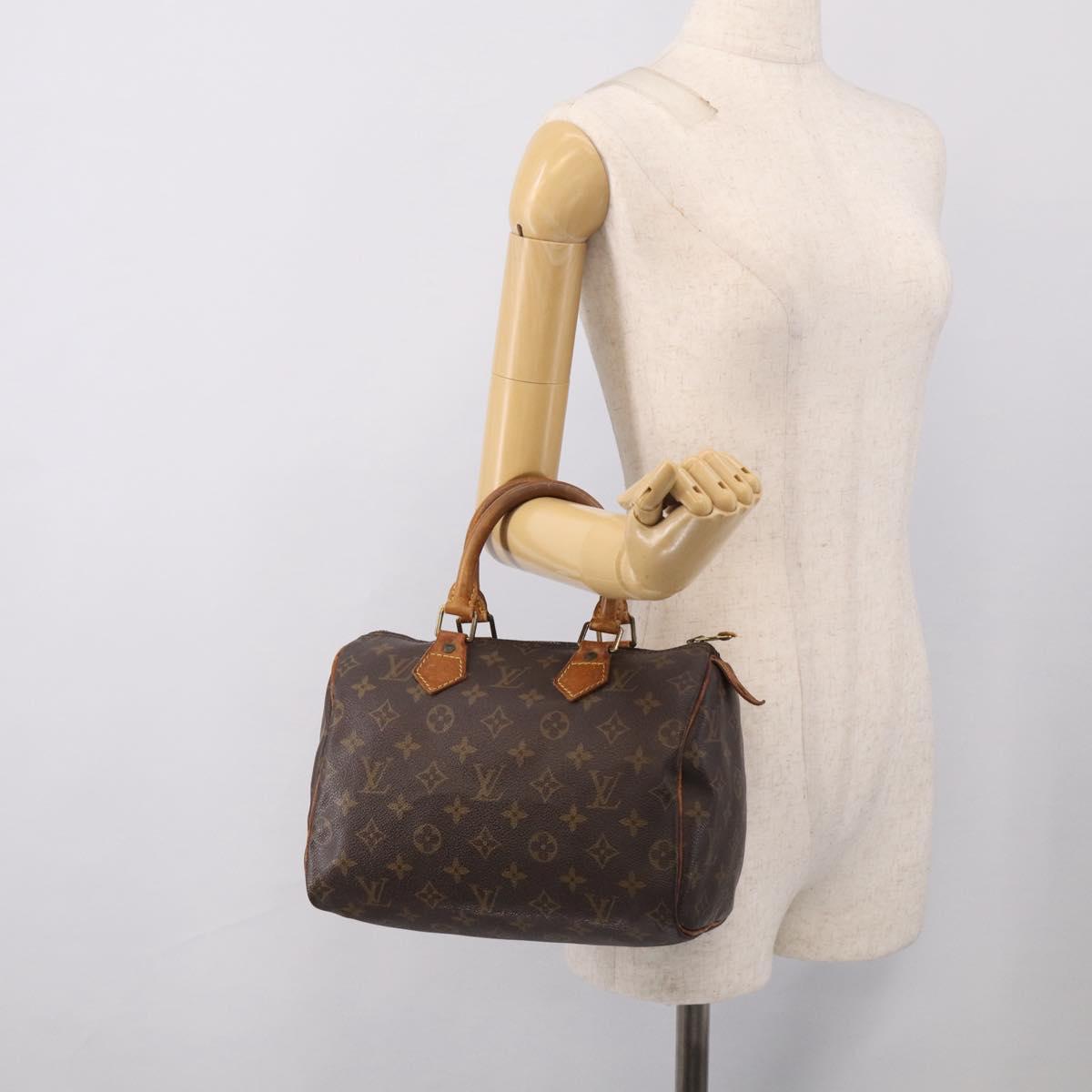 LOUIS VUITTON Monogram Speedy 25 Hand Bag M41528 LV Auth 211814