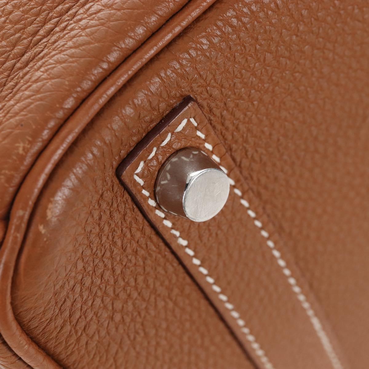 HERMES Birkin 30 Hand Bag Leather Brown Silver Auth 211817SM