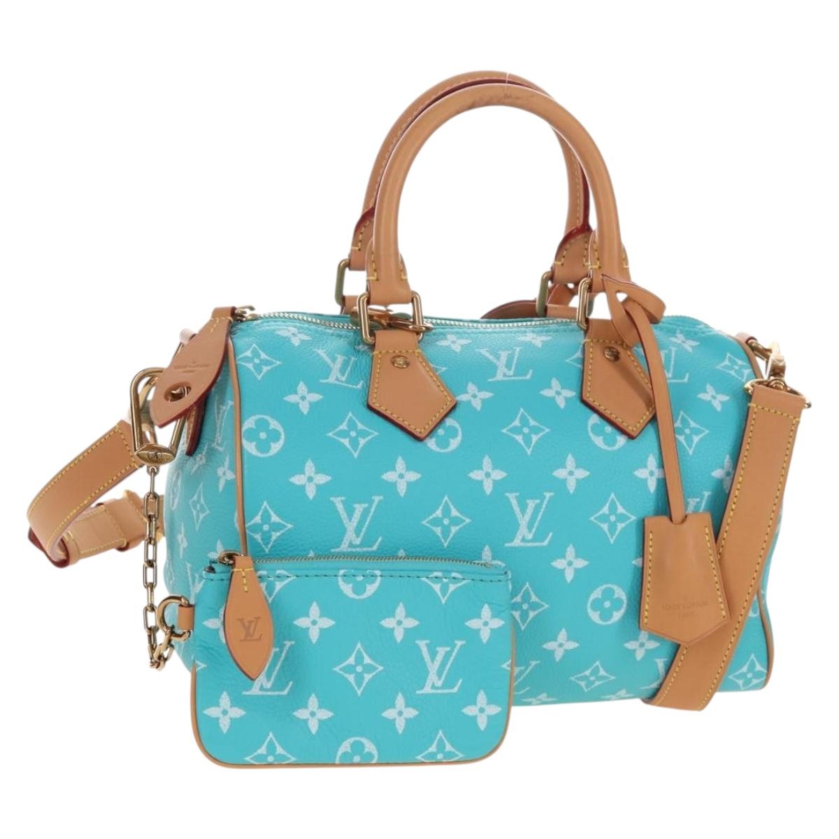 LOUIS VUITTON Speedy P9 Bandouliere 25 Bag Turquoise Blue M11561 Auth 211820SM