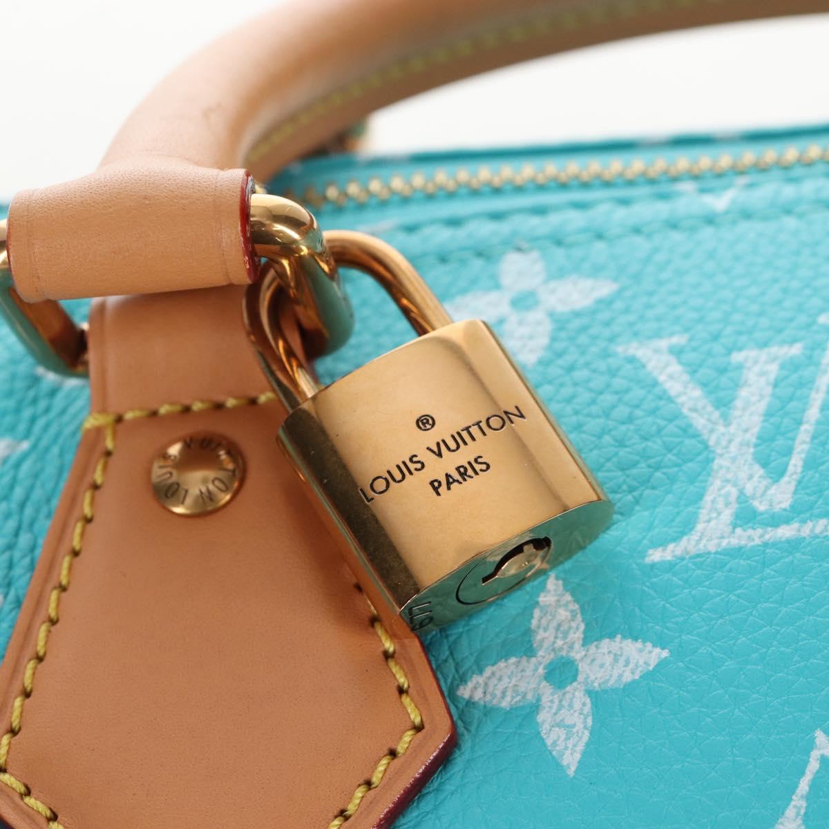 LOUIS VUITTON Speedy P9 Bandouliere 25 Bag Turquoise Blue M11561 Auth 211820SM