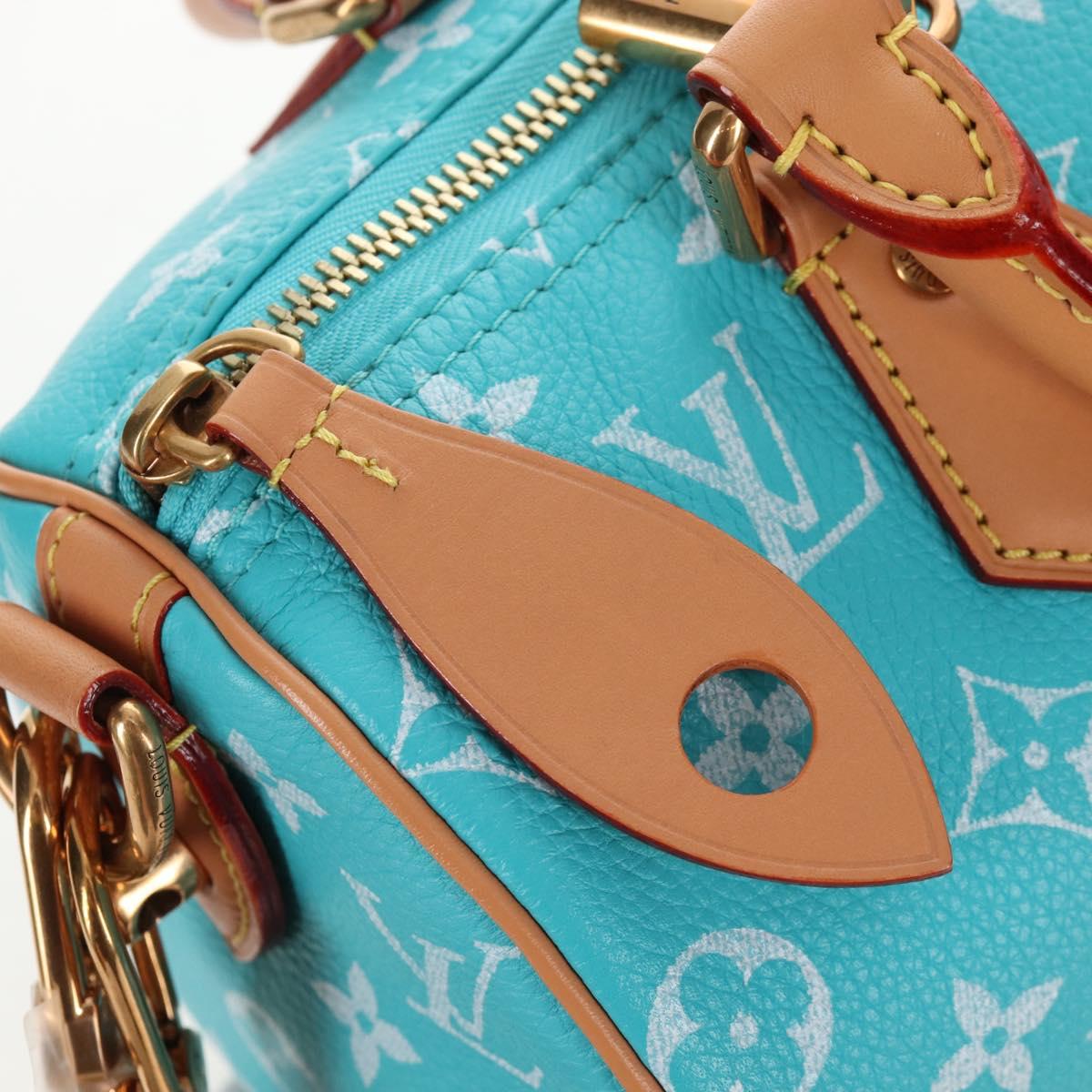 LOUIS VUITTON Speedy P9 Bandouliere 25 Bag Turquoise Blue M11561 Auth 211820SM
