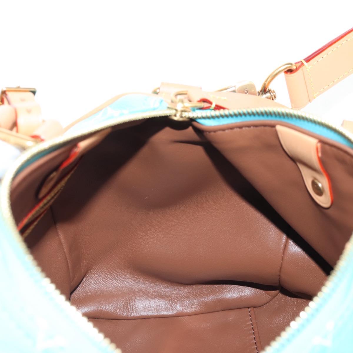 LOUIS VUITTON Speedy P9 Bandouliere 25 Bag Turquoise Blue M11561 Auth 211820SM