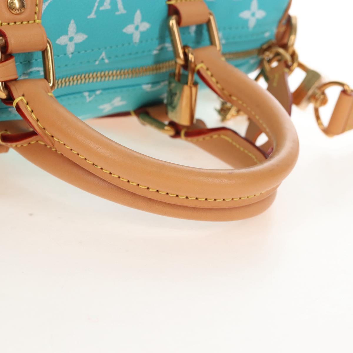LOUIS VUITTON Speedy P9 Bandouliere 25 Bag Turquoise Blue M11561 Auth 211820SM