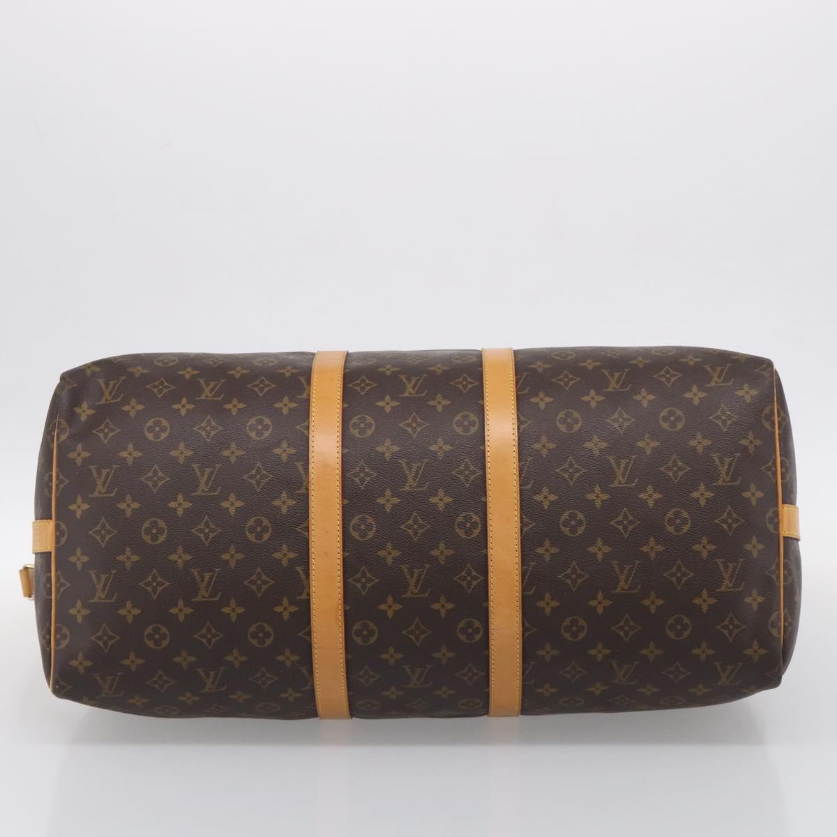 LOUIS VUITTON Monogram Keepall Bandouliere55 Boston Bag M41414 LV Auth 211823V
