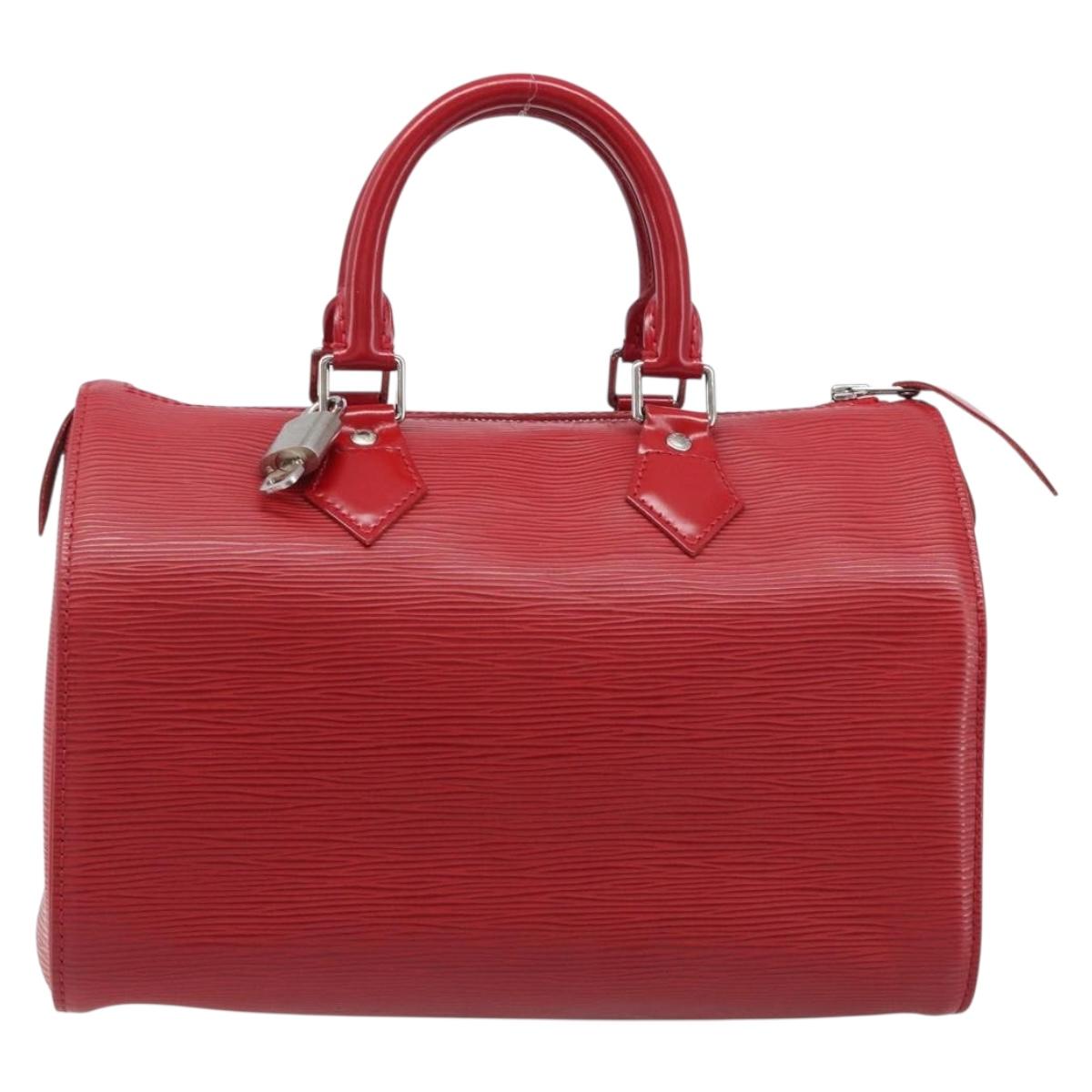 LOUIS VUITTON Epi Speedy 25 Hand Bag Castilian Red M43017 LV Auth 211824V