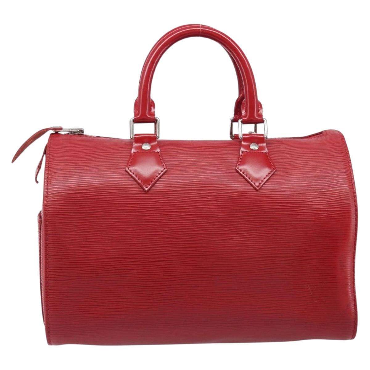LOUIS VUITTON Epi Speedy 25 Hand Bag Castilian Red M43017 LV Auth 211824V