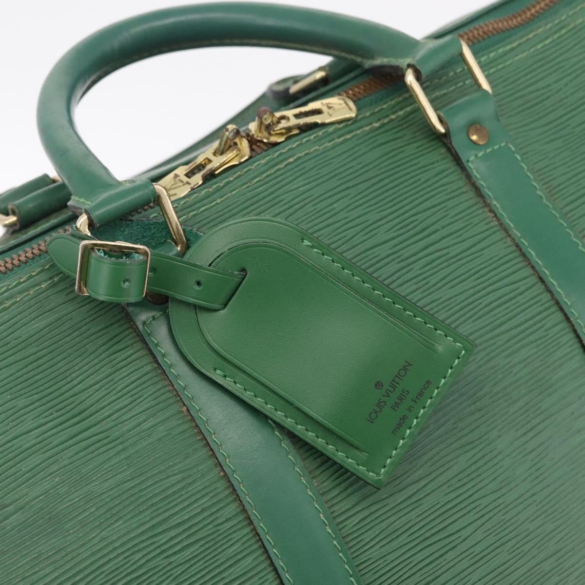 LOUIS VUITTON Epi Keepall 50 Boston Bag Green M42964 LV Auth 211828A