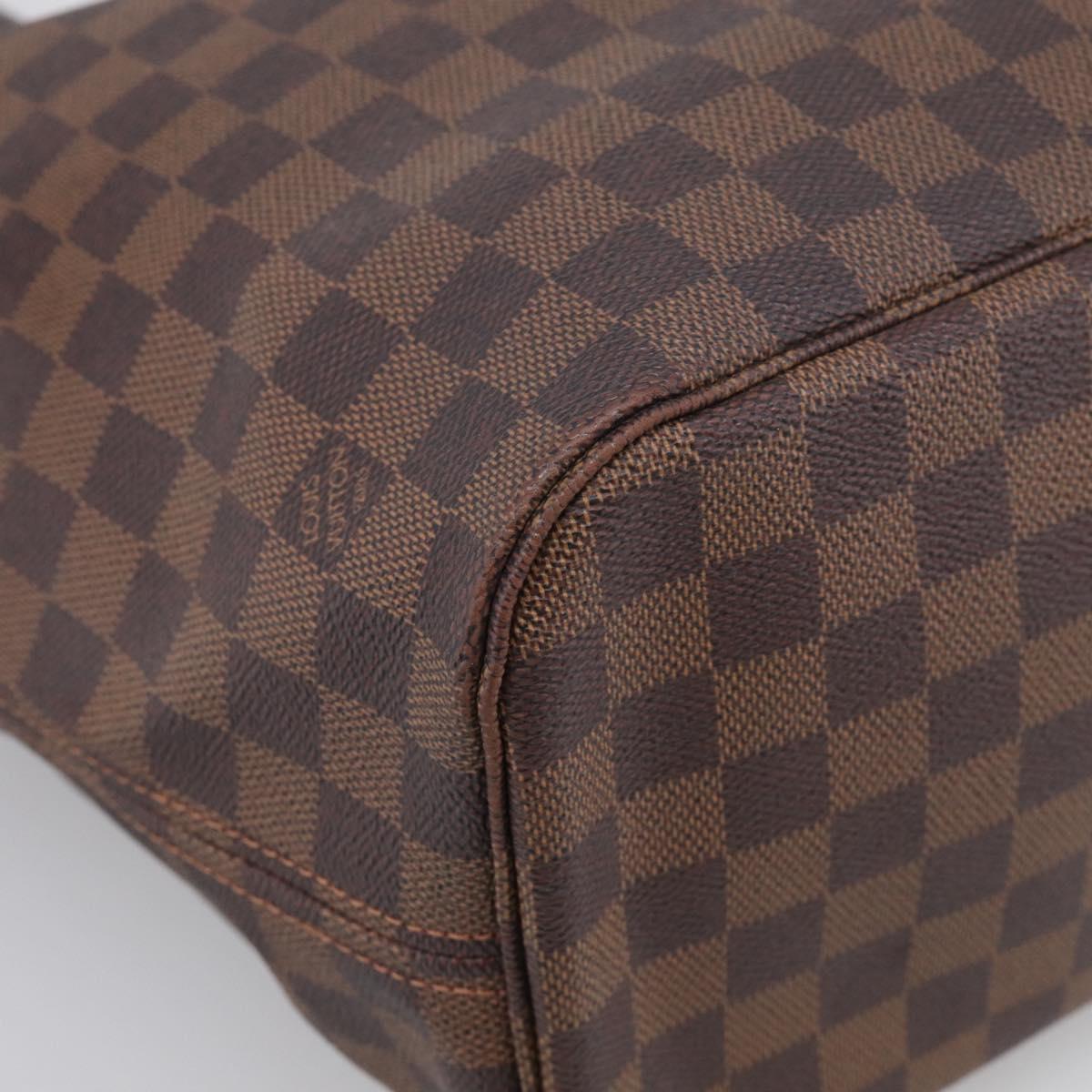LOUIS VUITTON Damier Ebene Neverfull MM Tote Bag N51105 LV Auth 211839A