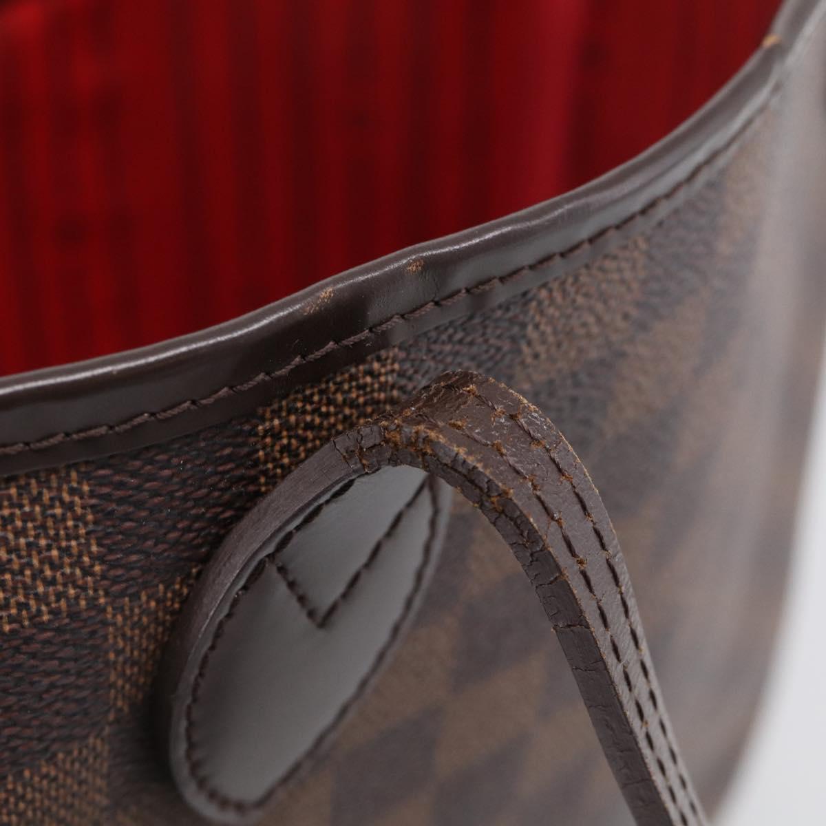 LOUIS VUITTON Damier Ebene Neverfull MM Tote Bag N51105 LV Auth 211839A