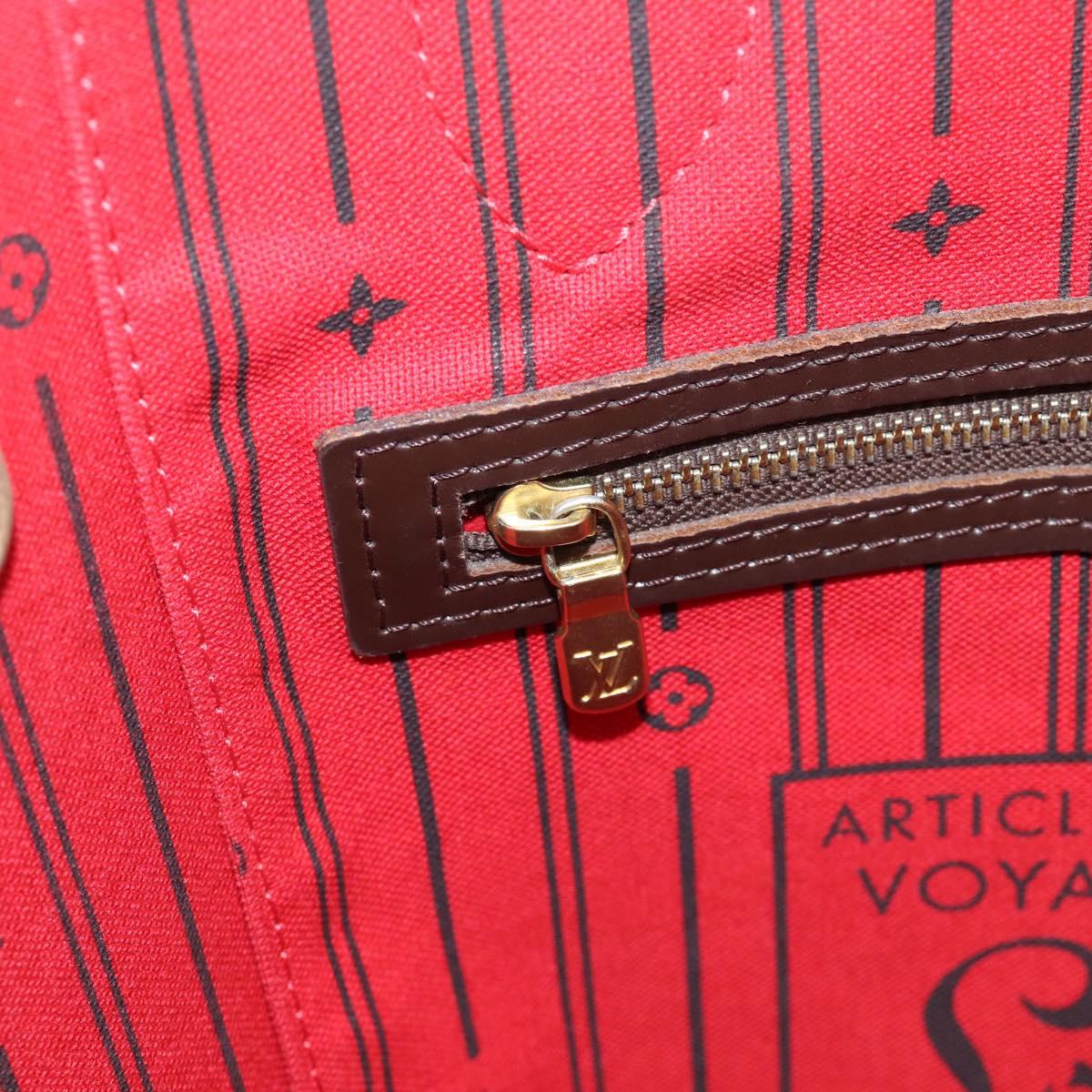 LOUIS VUITTON Damier Ebene Neverfull MM Tote Bag N51105 LV Auth 211839A