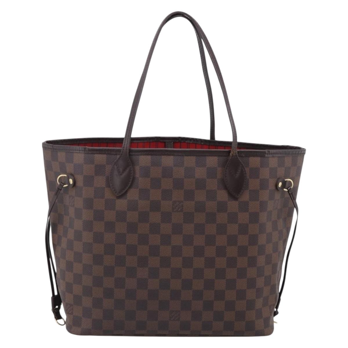 LOUIS VUITTON Damier Ebene Neverfull MM Tote Bag N51105 LV Auth 211839A