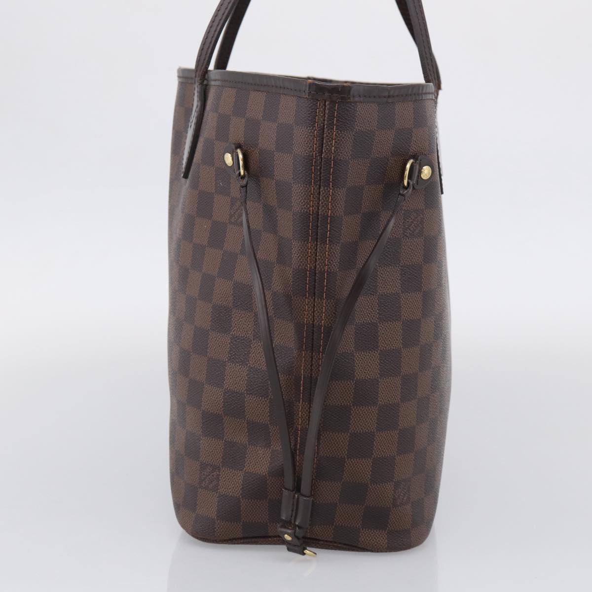 LOUIS VUITTON Damier Ebene Neverfull MM Tote Bag N51105 LV Auth 211839A