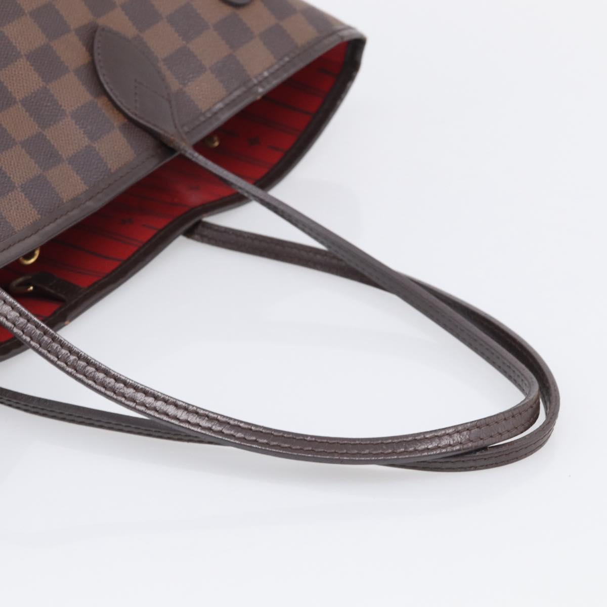 LOUIS VUITTON Damier Ebene Neverfull MM Tote Bag N51105 LV Auth 211839A