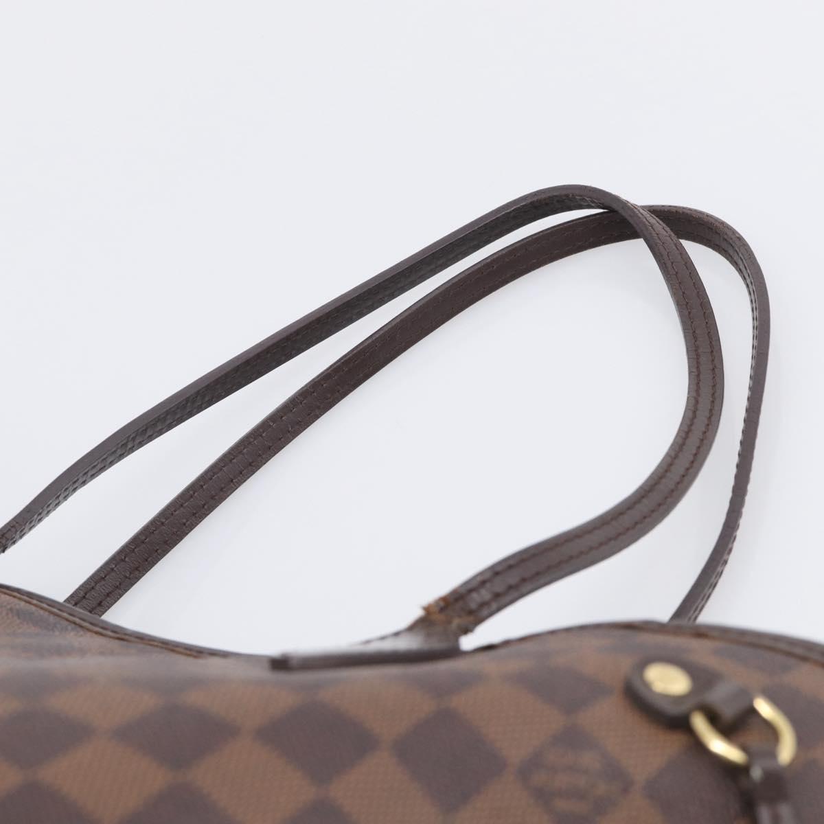 LOUIS VUITTON Damier Ebene Neverfull MM Tote Bag N51105 LV Auth 211839A