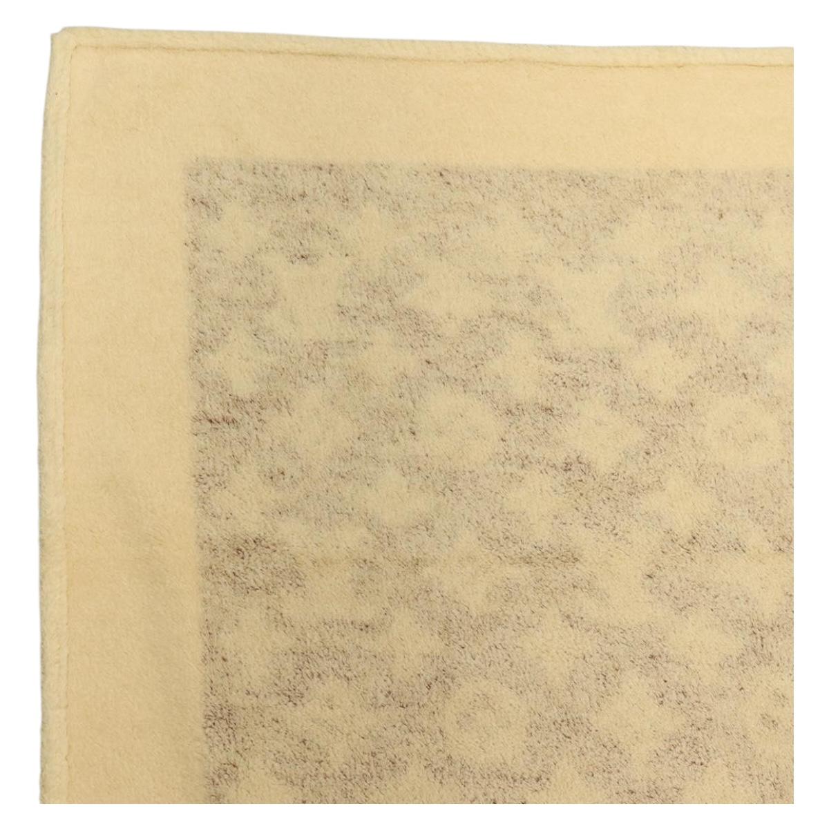 LOUIS VUITTON Blanket Bath Towel Cotton Beige LV Auth 211848V