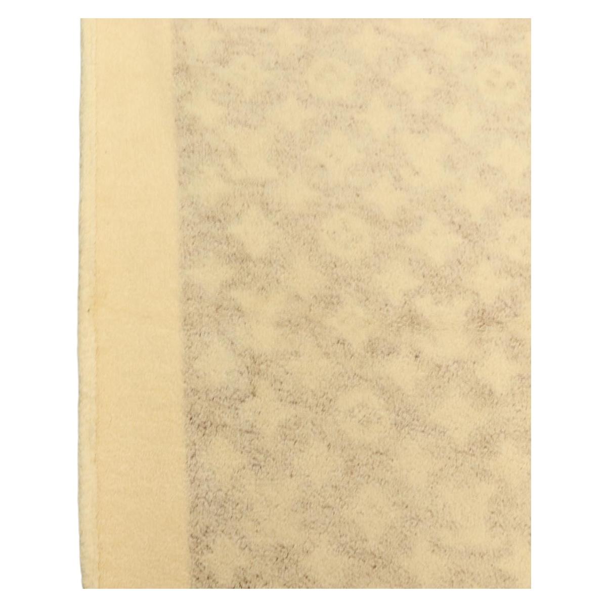 LOUIS VUITTON Blanket Bath Towel Cotton Beige LV Auth 211848V