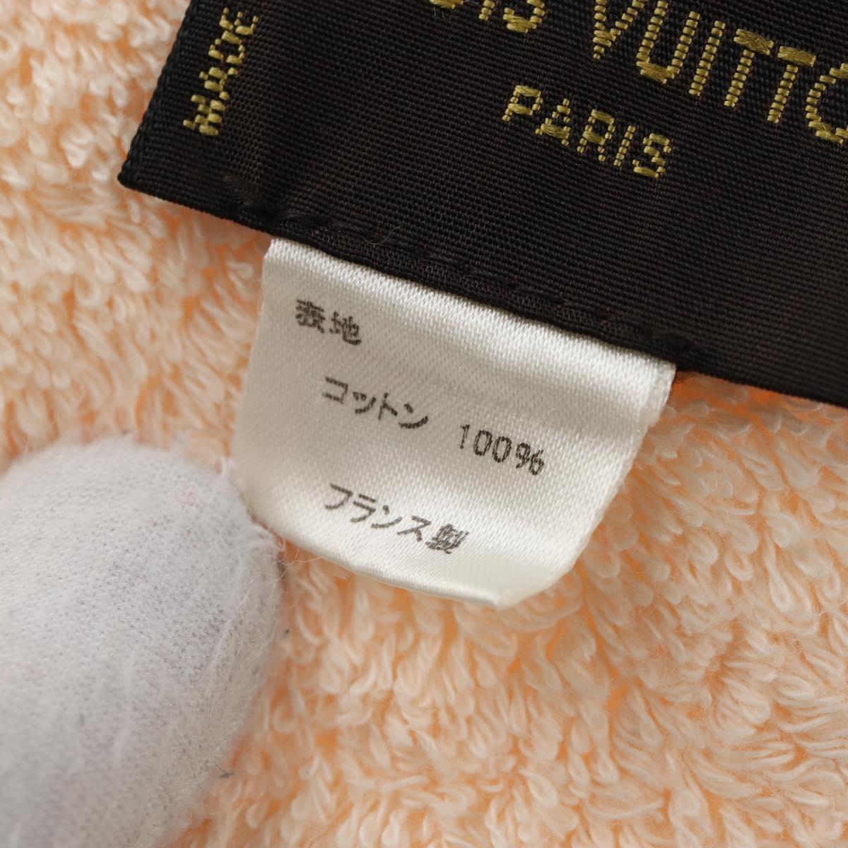 LOUIS VUITTON Blanket Bath Towel Cotton Beige LV Auth 211848V