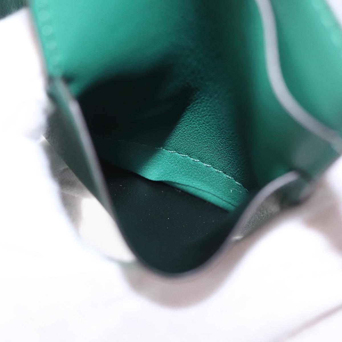 Cartier Must Line Card Case Leather Green Auth 211851M