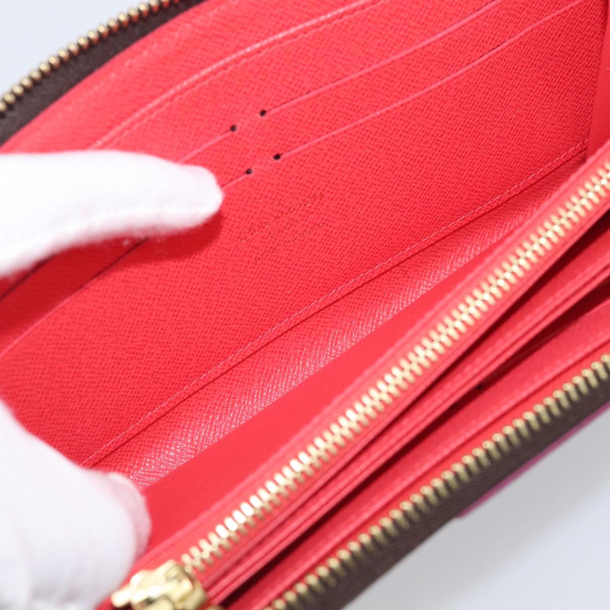 LOUIS VUITTON Monogram Totem Zippy Wallet Red Purple M61364 LV Auth 211853M