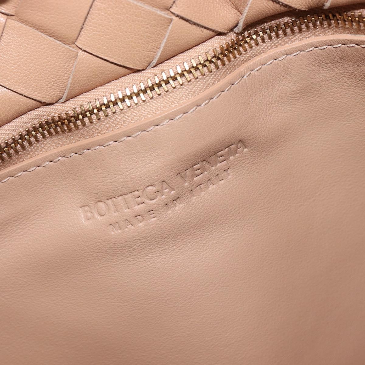 Bottega Veneta INTRECCIATO Tote Bag Leather Beige Gold Auth 211863V