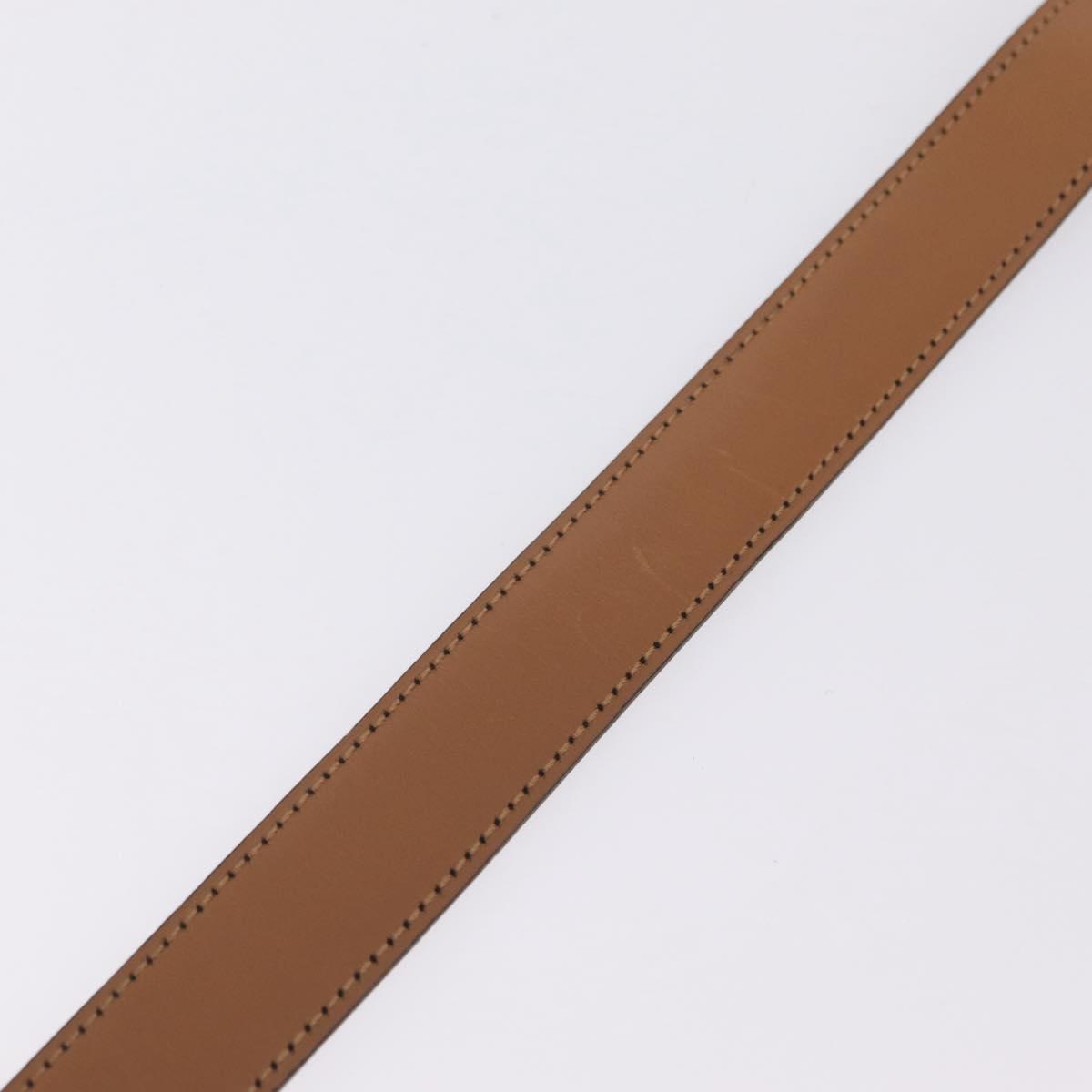 HERMES Constance H Belt Leather 29.1"" Black Gold Auth 211864