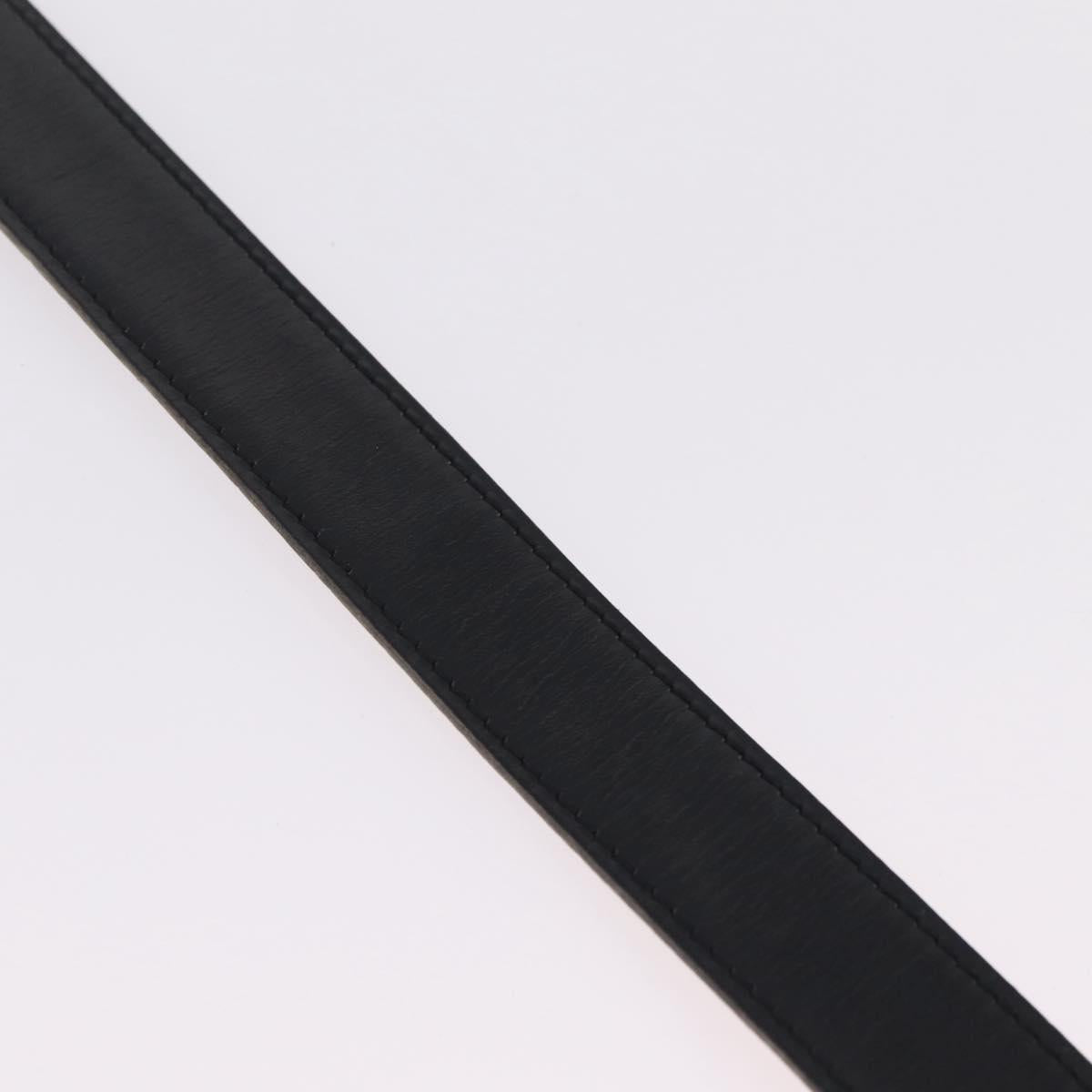 HERMES Constance H Belt Leather 29.1"" Black Gold Auth 211864