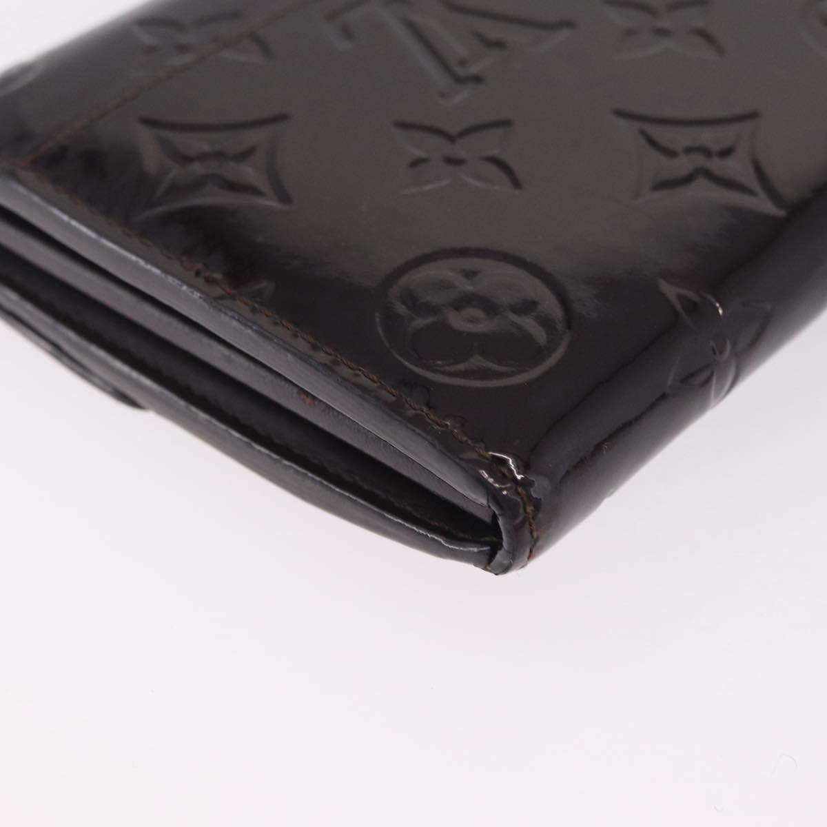 LOUIS VUITTON Vernis Portefeuille Sarah Wallet Amarante M93524 LV Auth 211889A