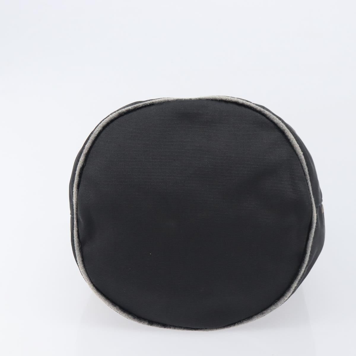 FENDI Hand Bag Canvas Black Auth 211897
