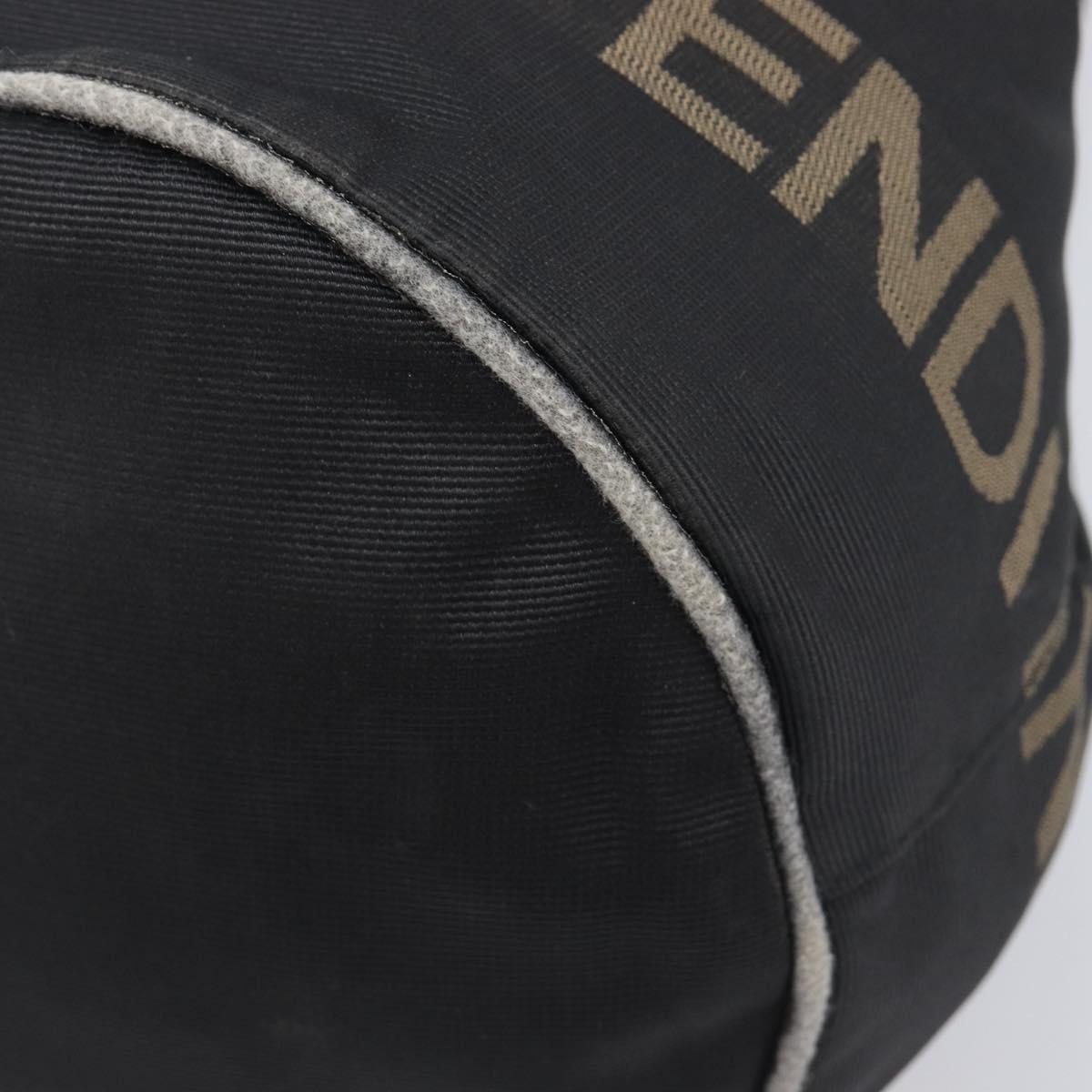 FENDI Hand Bag Canvas Black Auth 211897