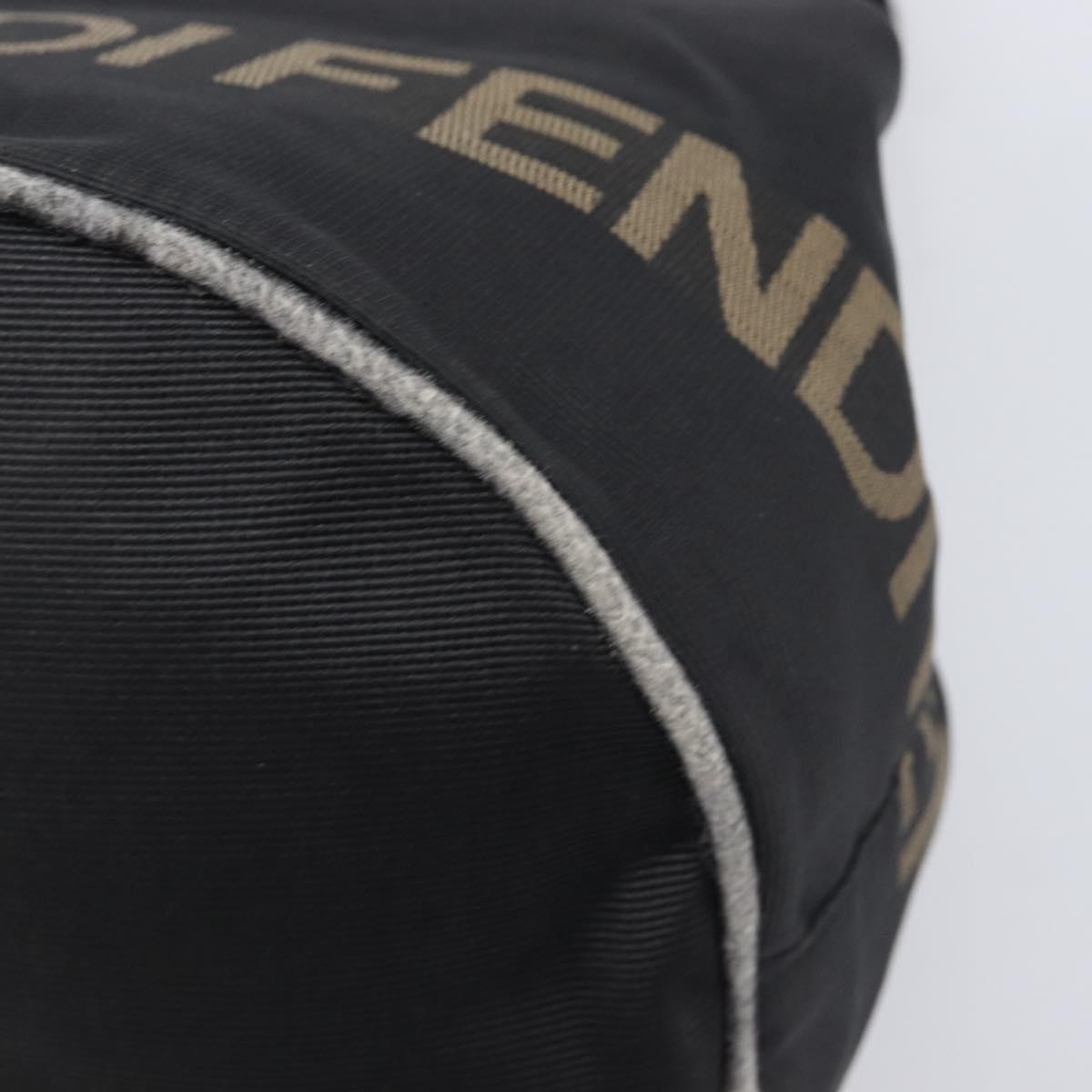 FENDI Hand Bag Canvas Black Auth 211897