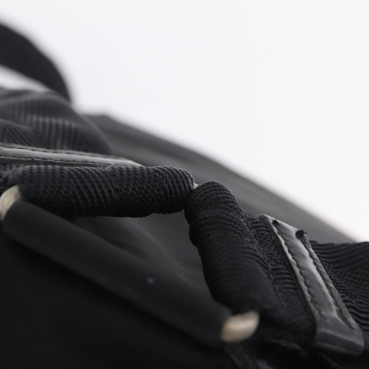 PRADA Backpack Nylon Black Silver Auth 211901