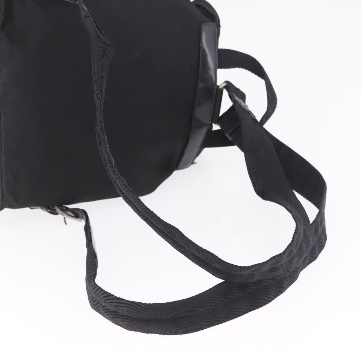 PRADA Backpack Nylon Black Silver Auth 211901