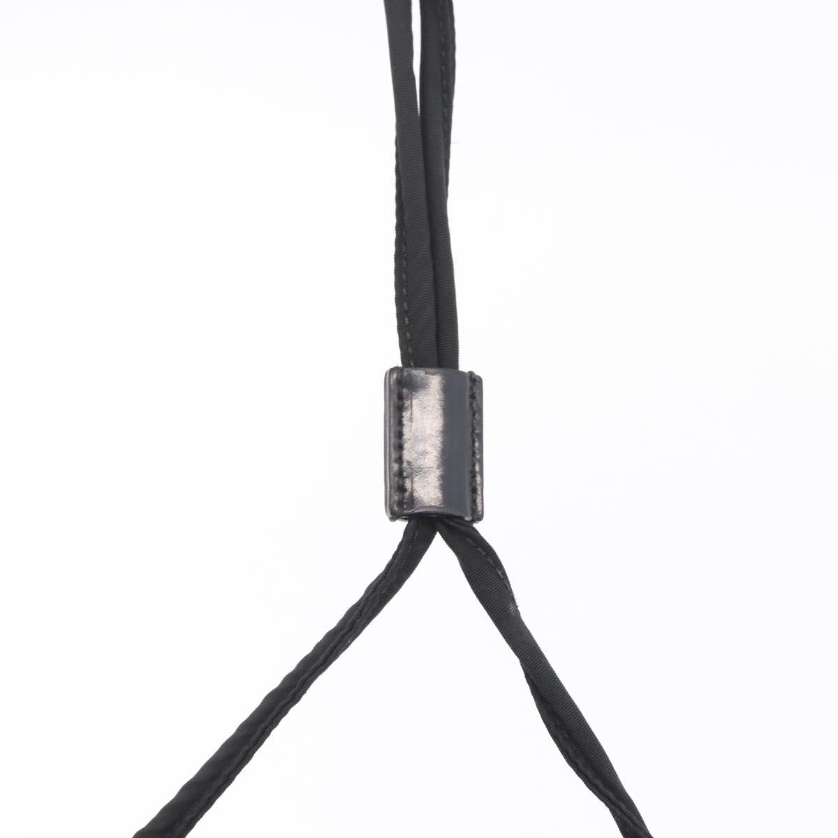 PRADA Backpack Nylon Black Silver Auth 211901