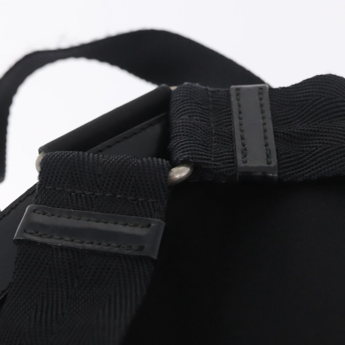 PRADA Backpack Nylon Black Silver Auth 211901