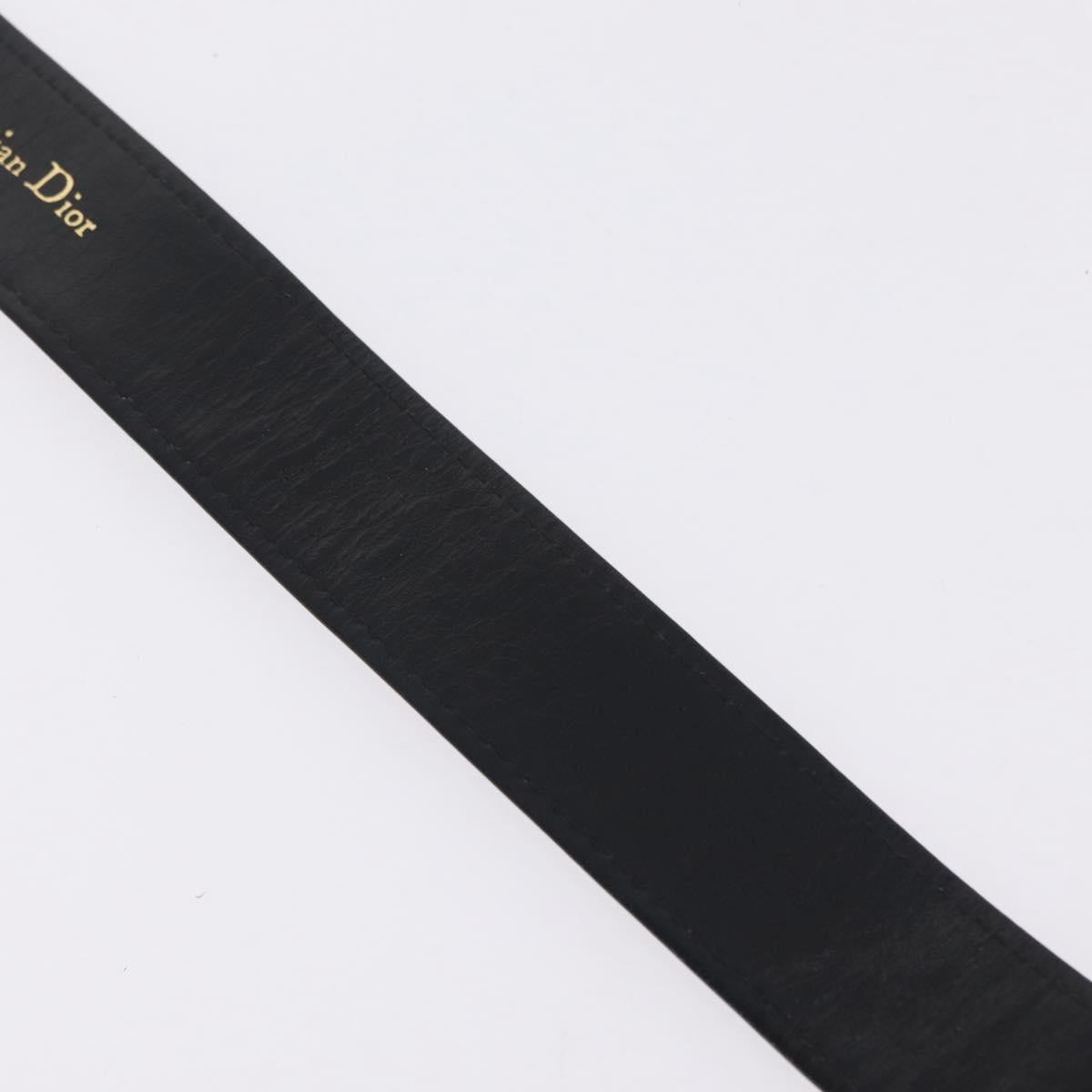 Christian Dior Trotter Canvas Belt 29.5"" Navy Gold Auth 211913A