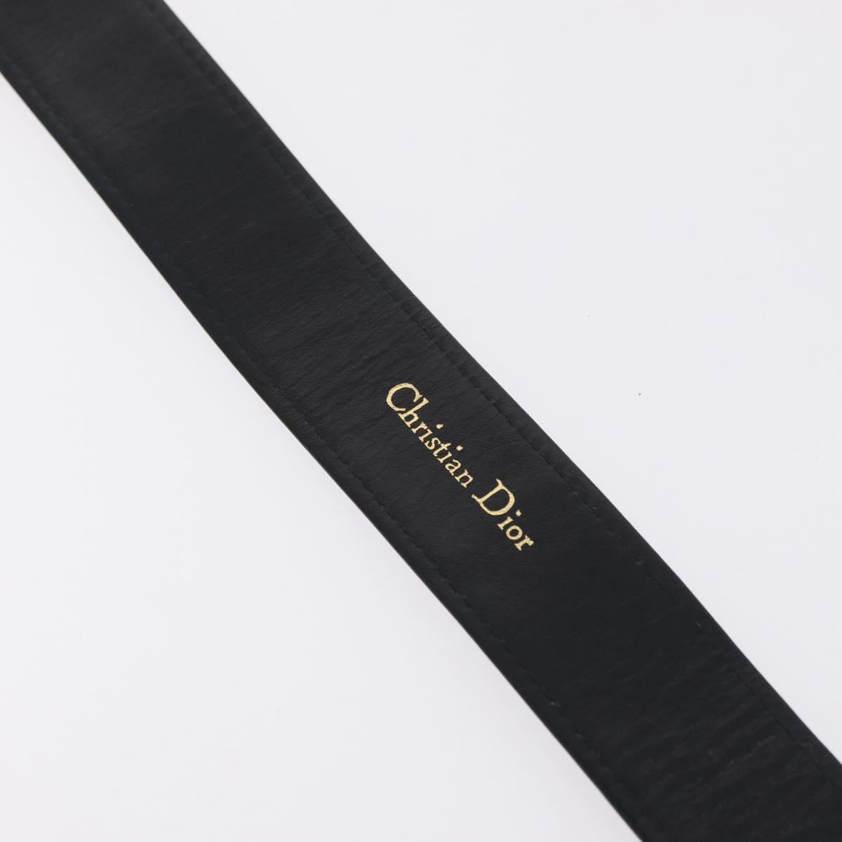 Christian Dior Trotter Canvas Belt 29.5"" Navy Gold Auth 211913A