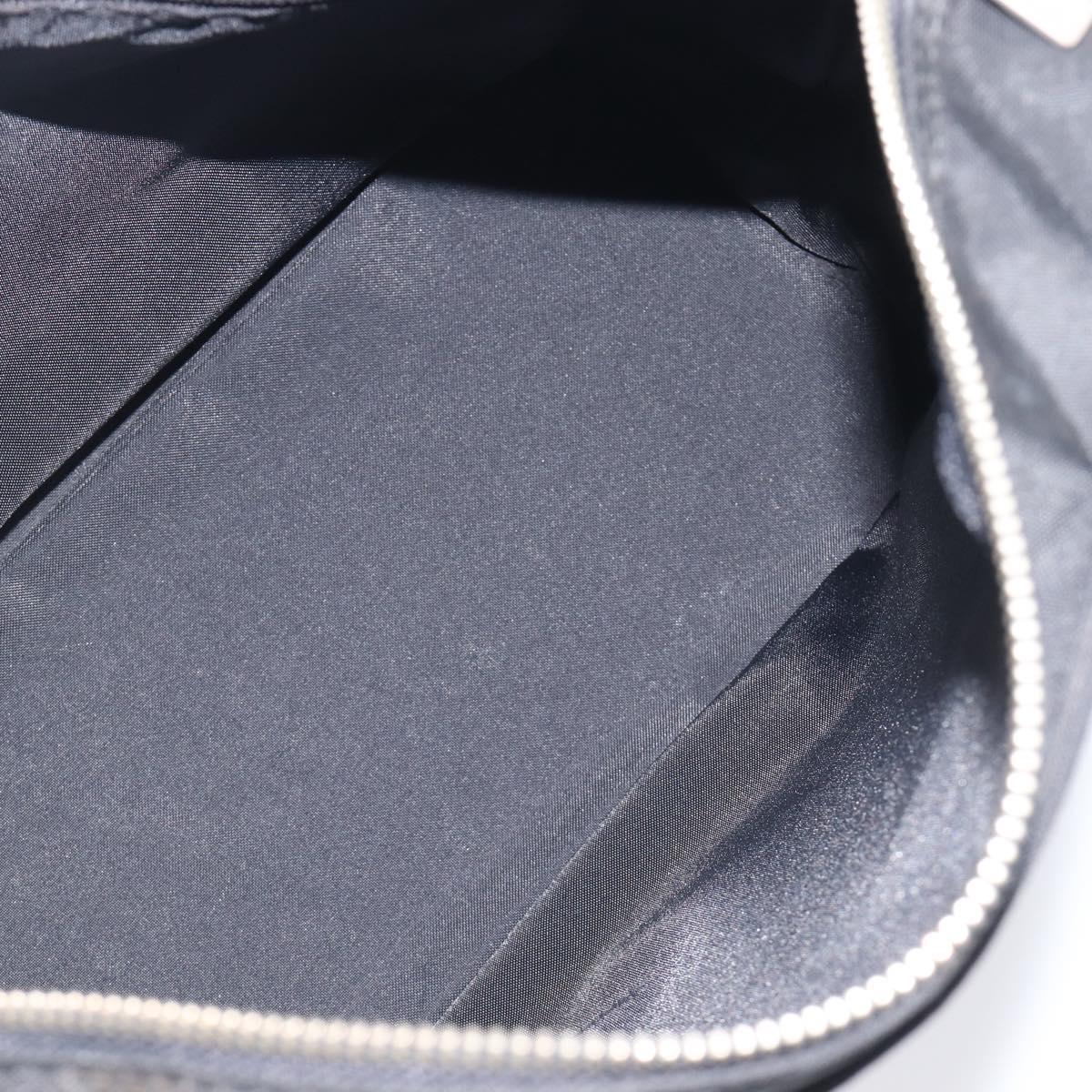 Burberrys Blue Label Tote Bag Nylon Black Silver Auth 211919