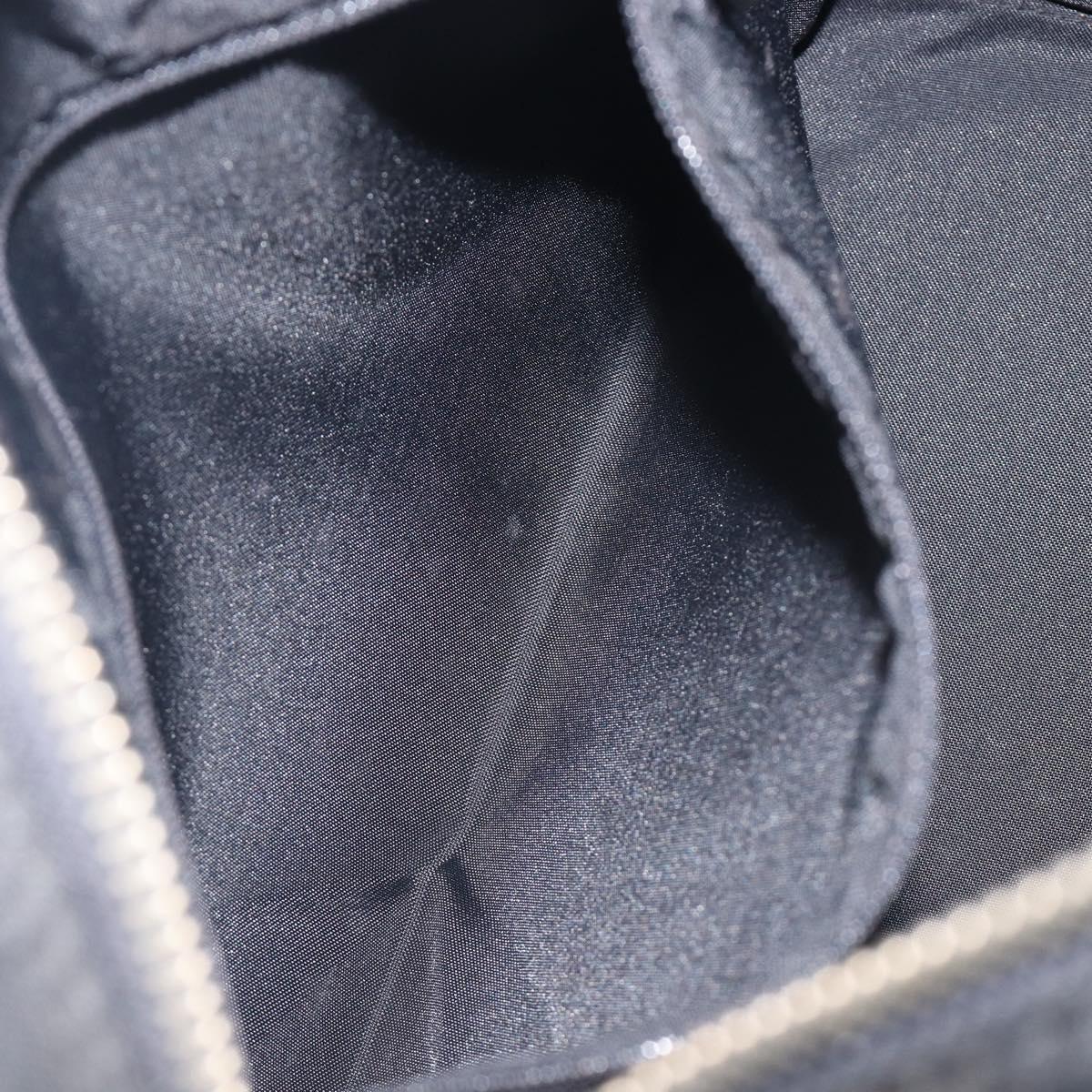Burberrys Blue Label Tote Bag Nylon Black Silver Auth 211919