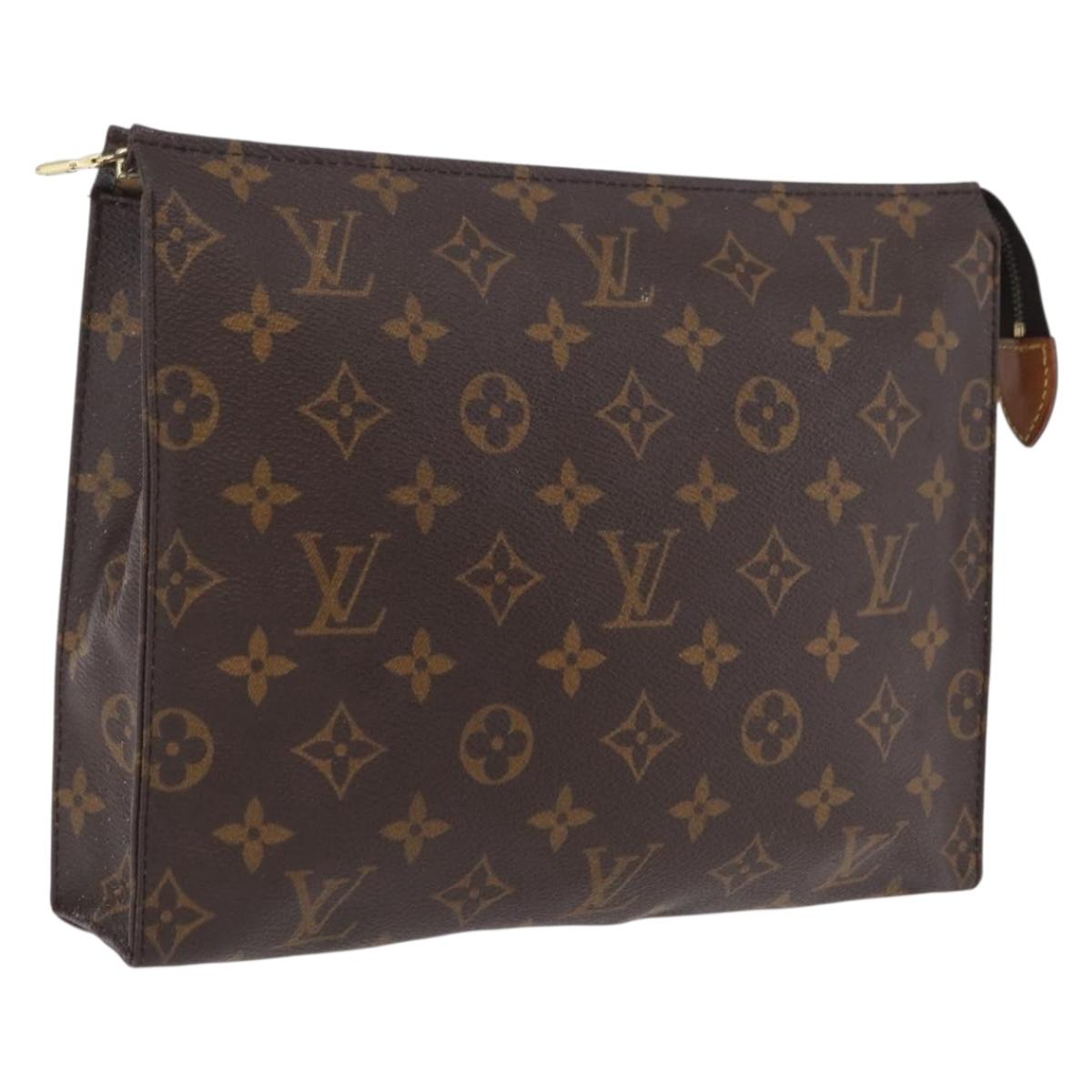LOUIS VUITTON Monogram Poche Toilette 26 Pouch M47542 LV Auth 211922