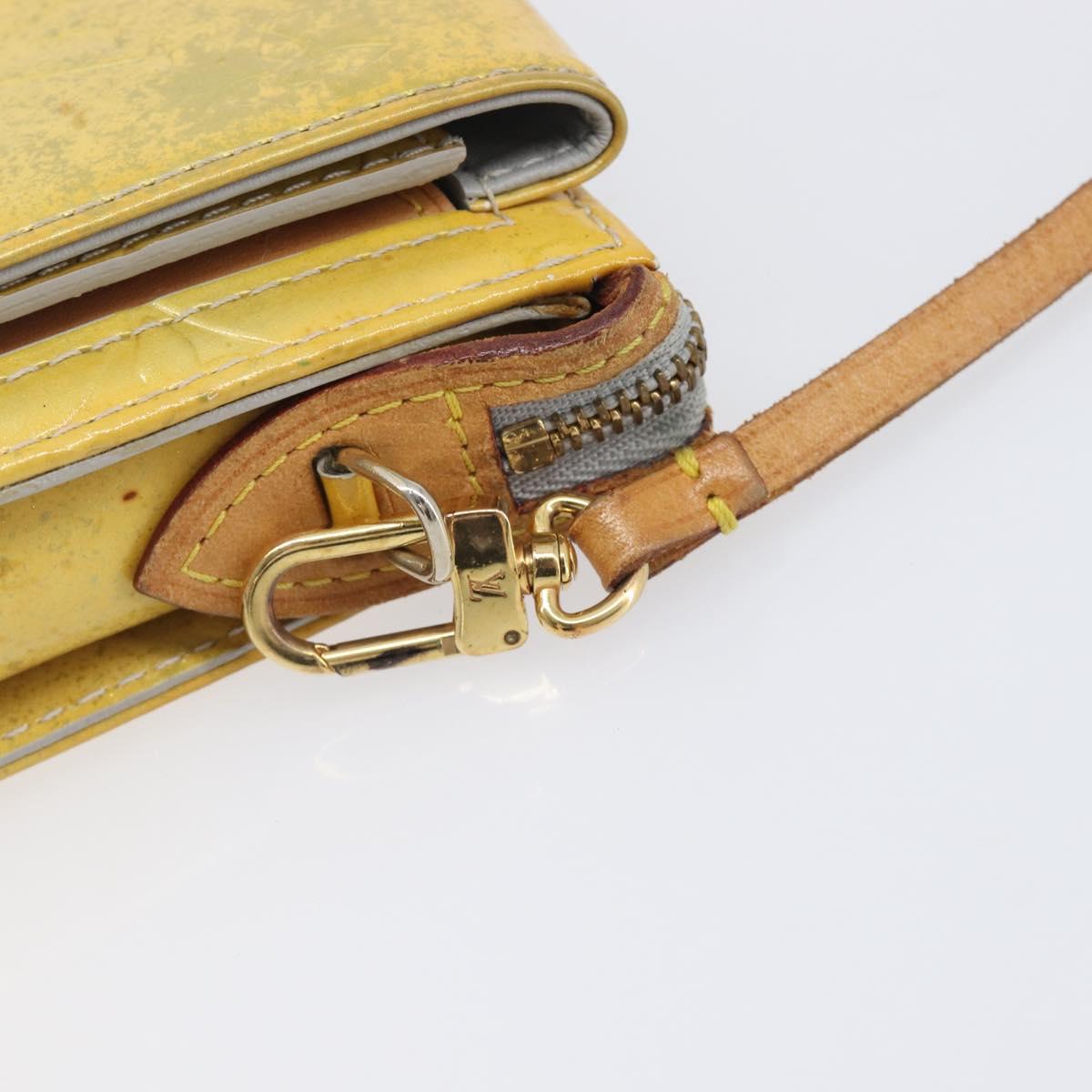 LOUIS VUITTON Monogram Vernis Motto Accessory Pouch Gris M91030 LV Auth 211924