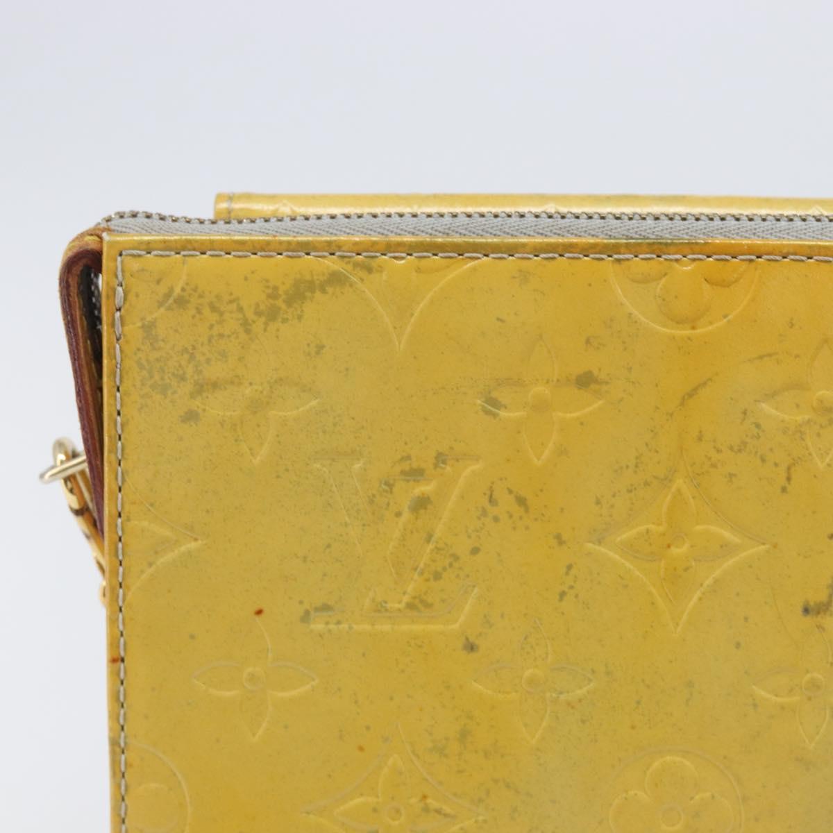 LOUIS VUITTON Monogram Vernis Motto Accessory Pouch Gris M91030 LV Auth 211924