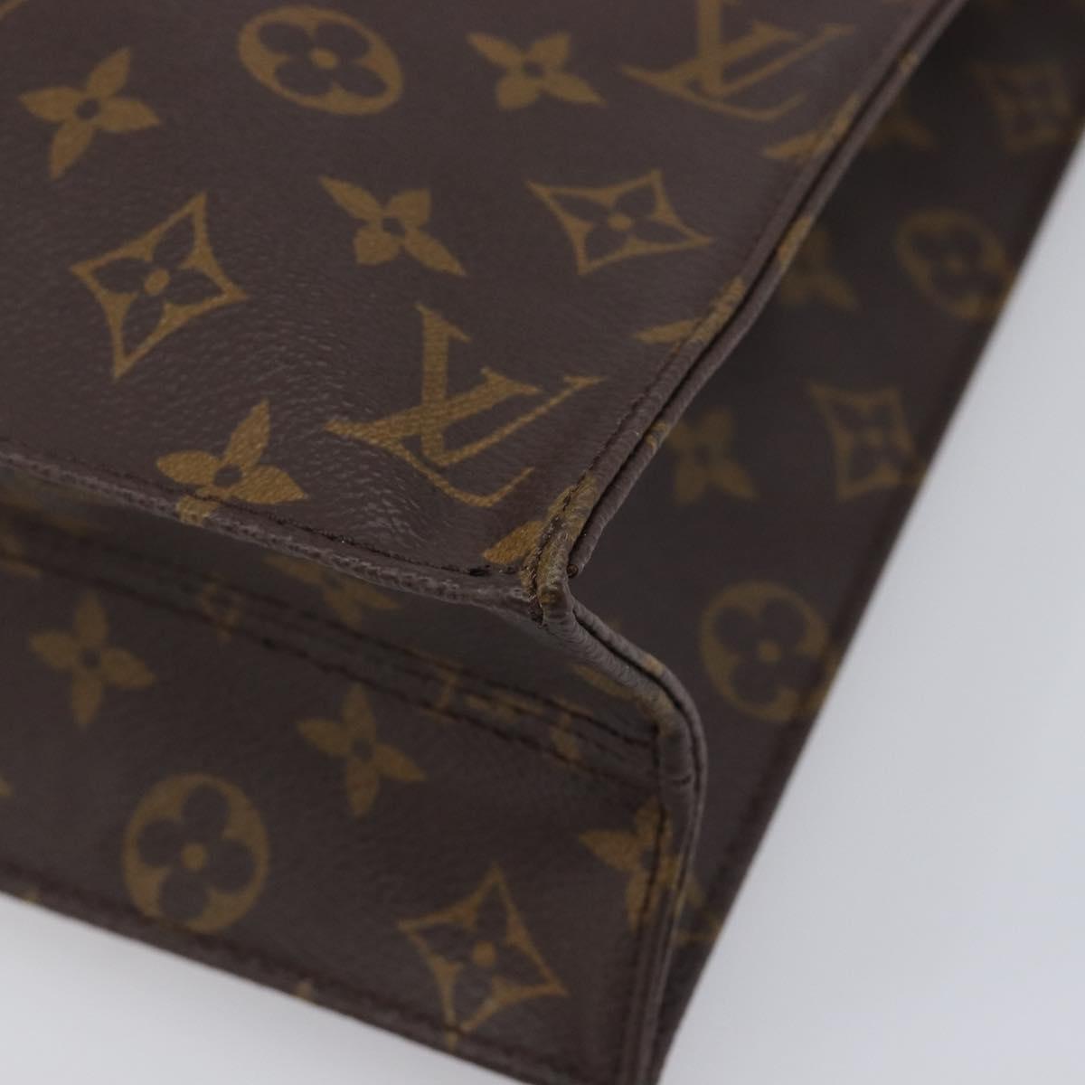 LOUIS VUITTON Monogram Sac Plat Hand Bag M51140 LV Auth 211933